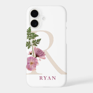 Grand monogramme botanique R avec personnalisation