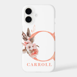 Grand monogramme floral rose C Personnalisation du