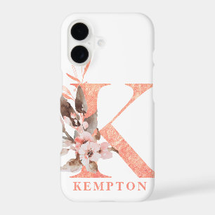Grand Monogramme Floral Rose N Personnalisation de