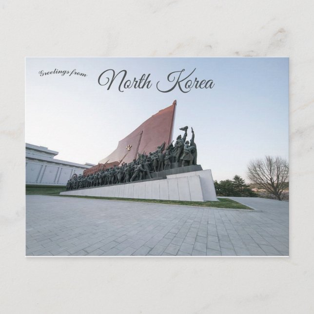 Grand Monument Mansu Hill Pyongyang North Korea Postcard (Front)