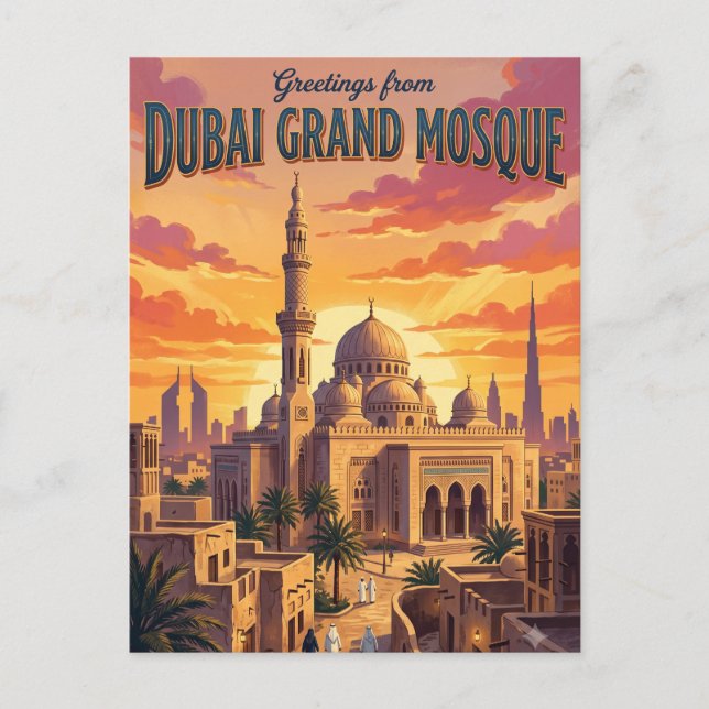 Grand Mosque United Arab Emirates Postcard (Front)