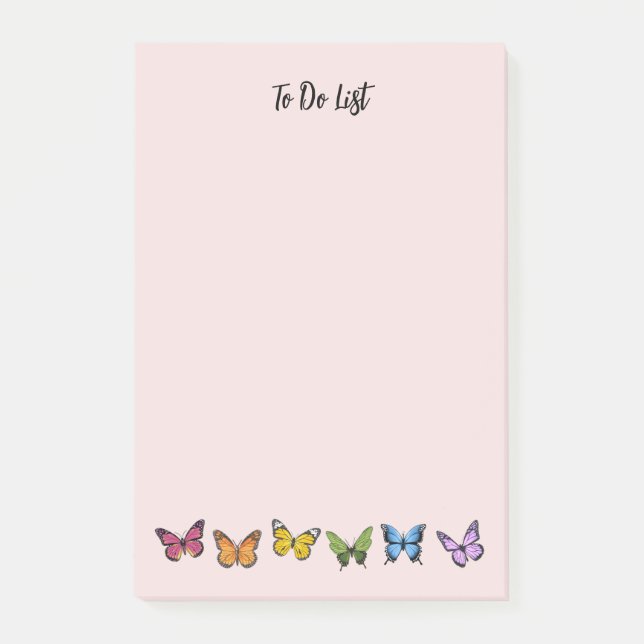Grand Motif papillon Rainbow Post-It (Devant)