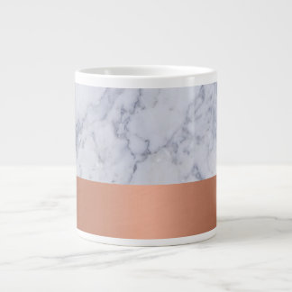 Grand mug à café en marbre et cuivre