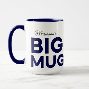 Grand mug marine   Énorme mug   Nom personnalisé é