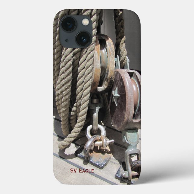 Grand navire Eagle Block & Tackle coque iphone iPh (Verso)