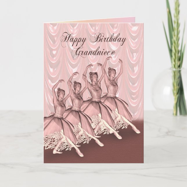 Grand Niece, une carte d'anniversaire de ballerine (Devant)