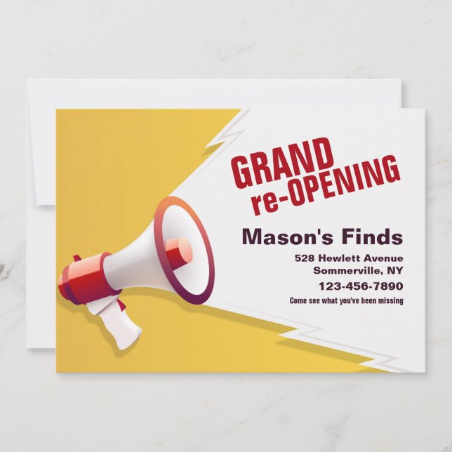Grand Opening Announcement (Front)