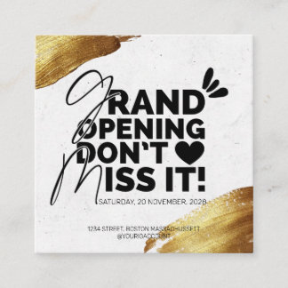 Grand Opening announcement flyer card