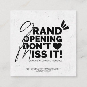 Grand Opening announcement flyer card