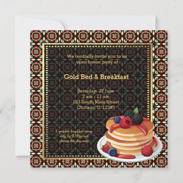 Grand Opening Bed & Breakfast Invitation (Front)