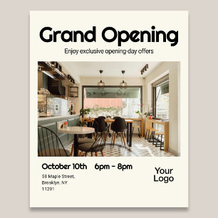 Grand Opening Bold Retro Photo Flyer
