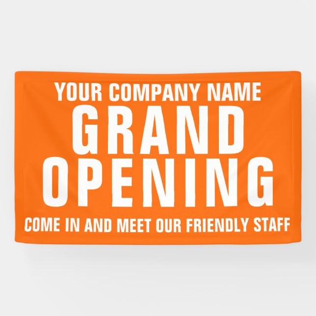 Grand opening business signage banner (Horizontal)