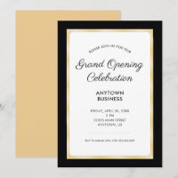 Grand Opening Celebration | Blackl and Gold