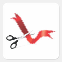 Grand Opening Celebration Scissors Cutting Ribbon