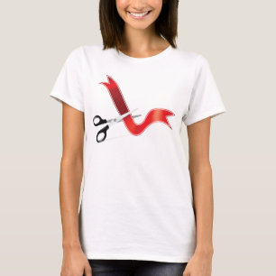 Grand Opening Celebration Scissors Cutting Ribbon  T-Shirt