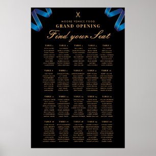 Grand Opening Corporate Event Seating Chart Sign