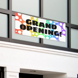 Grand Opening! Fun Rainbow Banner