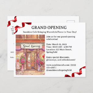 Grand Opening Invitation Postcard