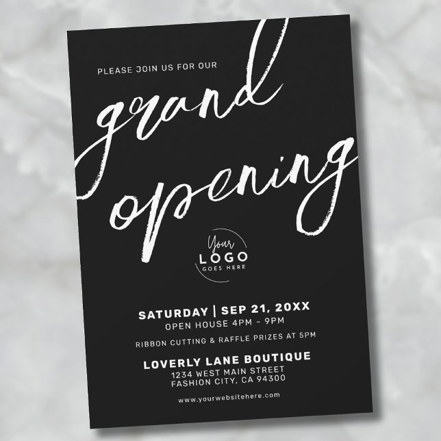 Grand Opening Logo Elegant Business Invitation (Grand Opening Logo Elegant Business Invitation)