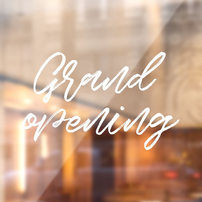 Grand opening Modern typography storefront Window Cling (Sheet 2)