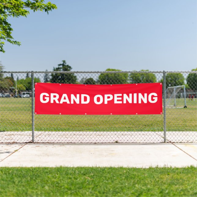 Grand Opening Red Small Business Large Banner (Insitu)