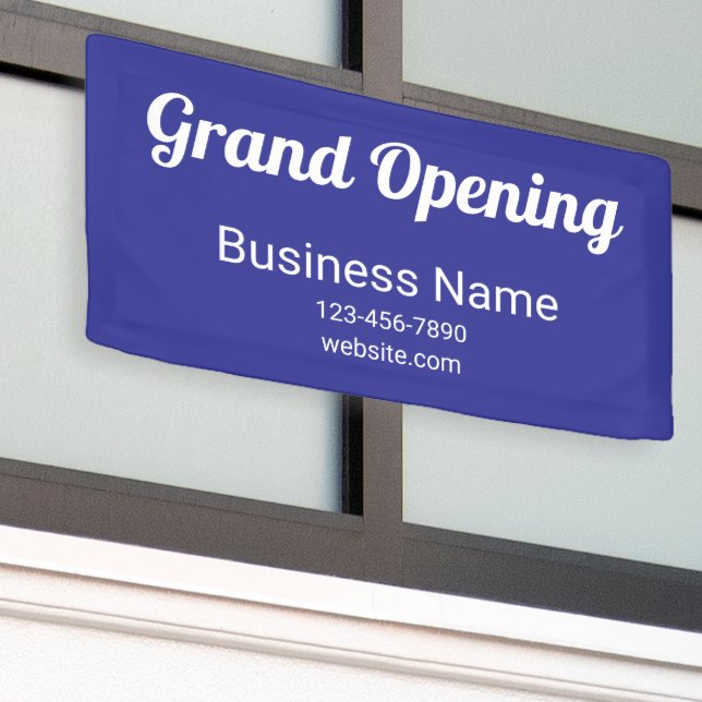 Grand Opening Script Business Name Phone No. Blue Banner (Outside Building)
