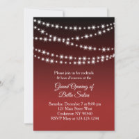 Grand Opening Twinkle Lights dark red