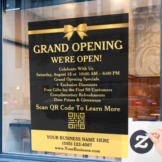 Grand Opening Window Decal (Cafe Window)