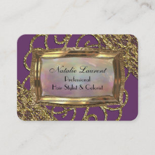 Grand Orchid Round Edge Elegance Business Card