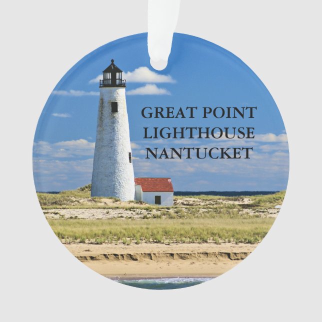 Grand ornement de Nantucket mA de phare de point (devant)