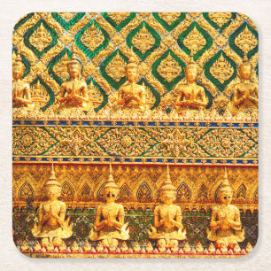Grand Palace In Bangkok, Thailand Square Paper Coaster