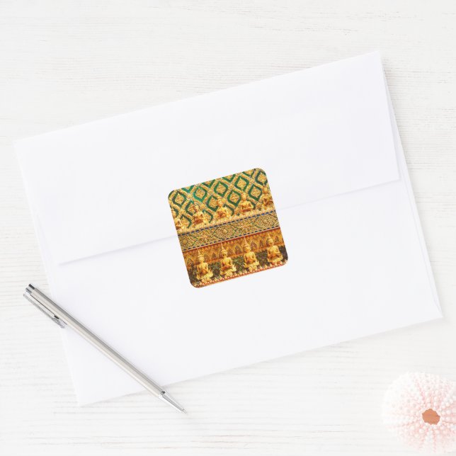 Grand Palace In Bangkok, Thailand Square Sticker (Envelope)