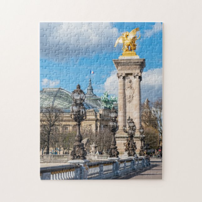 Grand Palais and Pont Alexandre III bridge - Paris Jigsaw Puzzle (Vertical)
