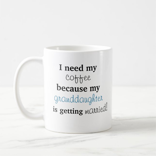 Grand-parent du cadeau de jeune mariée - tasse de (Gauche)