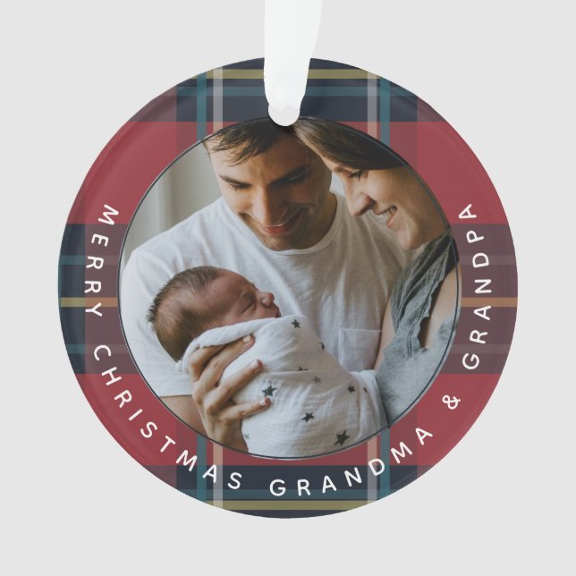 Grand-Parent Personnalisé 2 photos Fête de Noël Pl (devant)