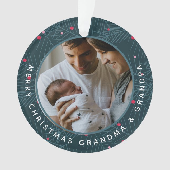 Grand-parent Personnalisé 2 photos Noël de Noël (devant)