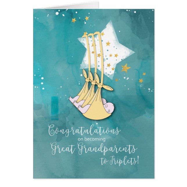 Grand-parents à trois, félicitations (Devant)