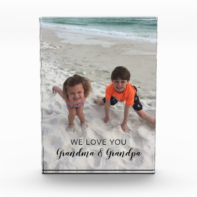 Grand-parents aiment les petits-enfants Bloc photo (Devant)