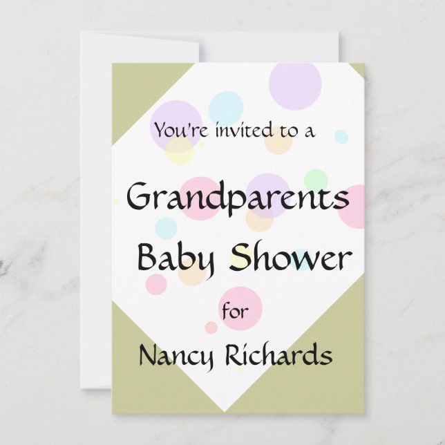 Grand-parents Baby shower Invitation (Devant)