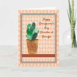 Grand-parents Carte de jour Cactus & Peach Arrière