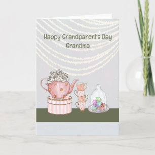 Grand-parents Carte de jour pour grand-mère avec p