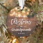 Grand-parents First Christmas String Lights Photo