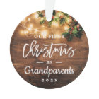 Grand-parents First Christmas String Lights Photo