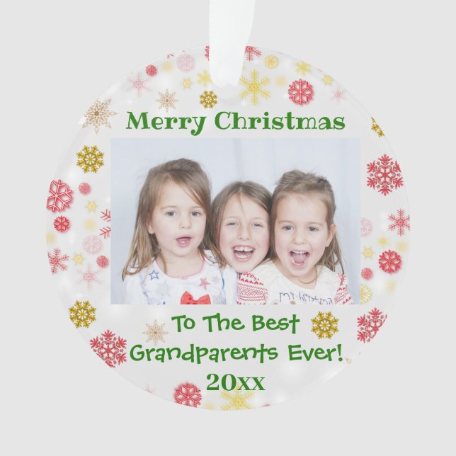 Grand-parents Grand-enfants Année de la photo Noël (devant)