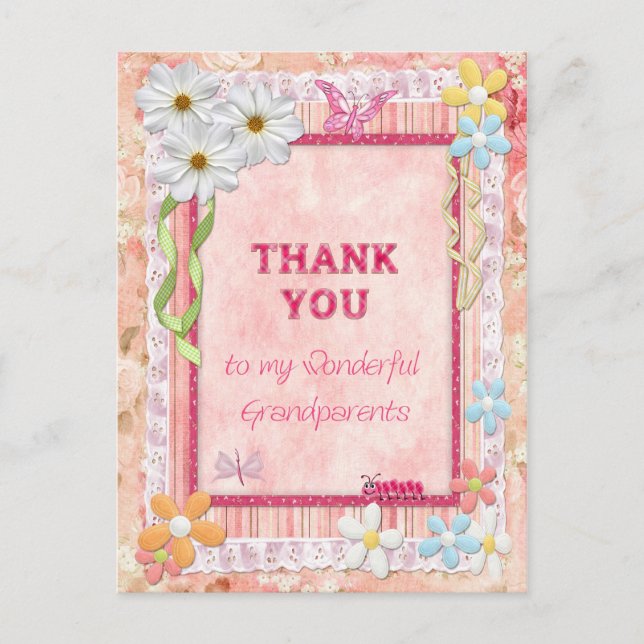 Grand-parents Mercis, carte d'artisanat (Devant)
