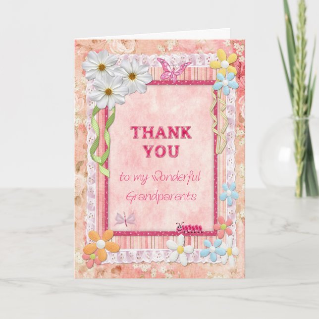 Grand-parents Mercis, carte d'artisanat (Devant)