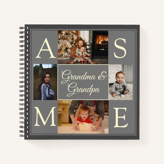 Grand-parents moderne Carnet Spiral cadeau photo (Devant)