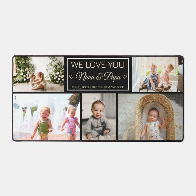 Grand-parents Simple 5 Photo Collage Cadeau (Recto)
