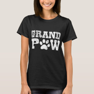 Grand Paw Dog Puppy Lover Grandpa Sarcastic Men Vi T-Shirt