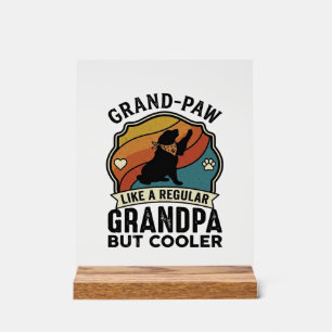 Grand Paw Grand-père Chien Rétro Coucher de soleil